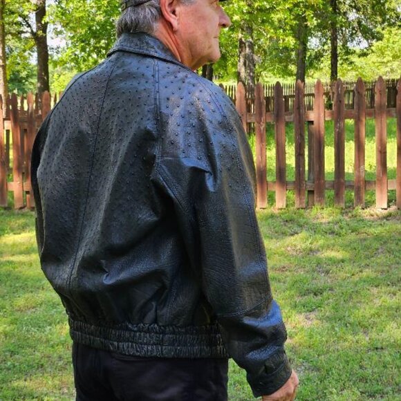Bernini of Italy FULL Quill OSTRICH Bomber Style Jacket - Picture 4 of 11